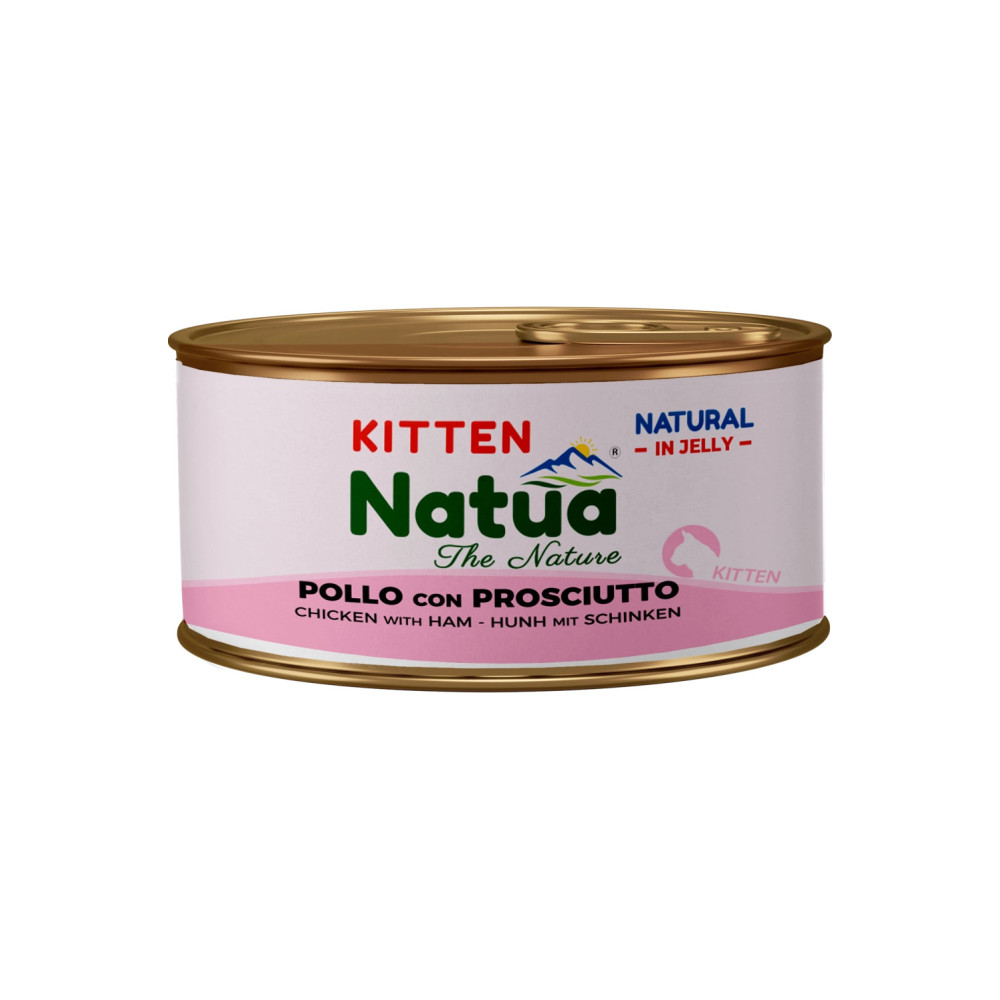 NATUA CAT KITTEN POLLO/PROSCIUTTO 85GR