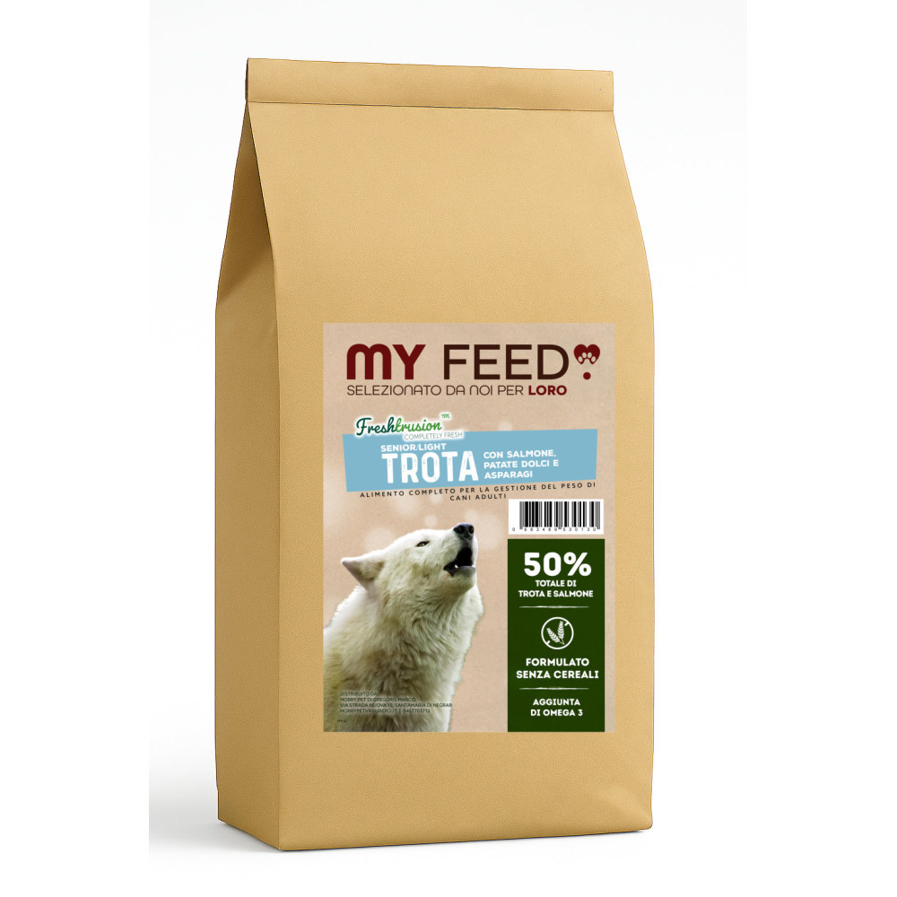 Crocchette Cane Light Senior Grain Free Trota Salmone 6kg My Feed