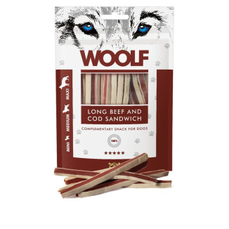Woolf Beef & Cod Sandwich 100g | Snack Manzo Merluzzo Cane