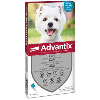 ANTIPARASS. ADVANTIX 4-10KG 4PIP.