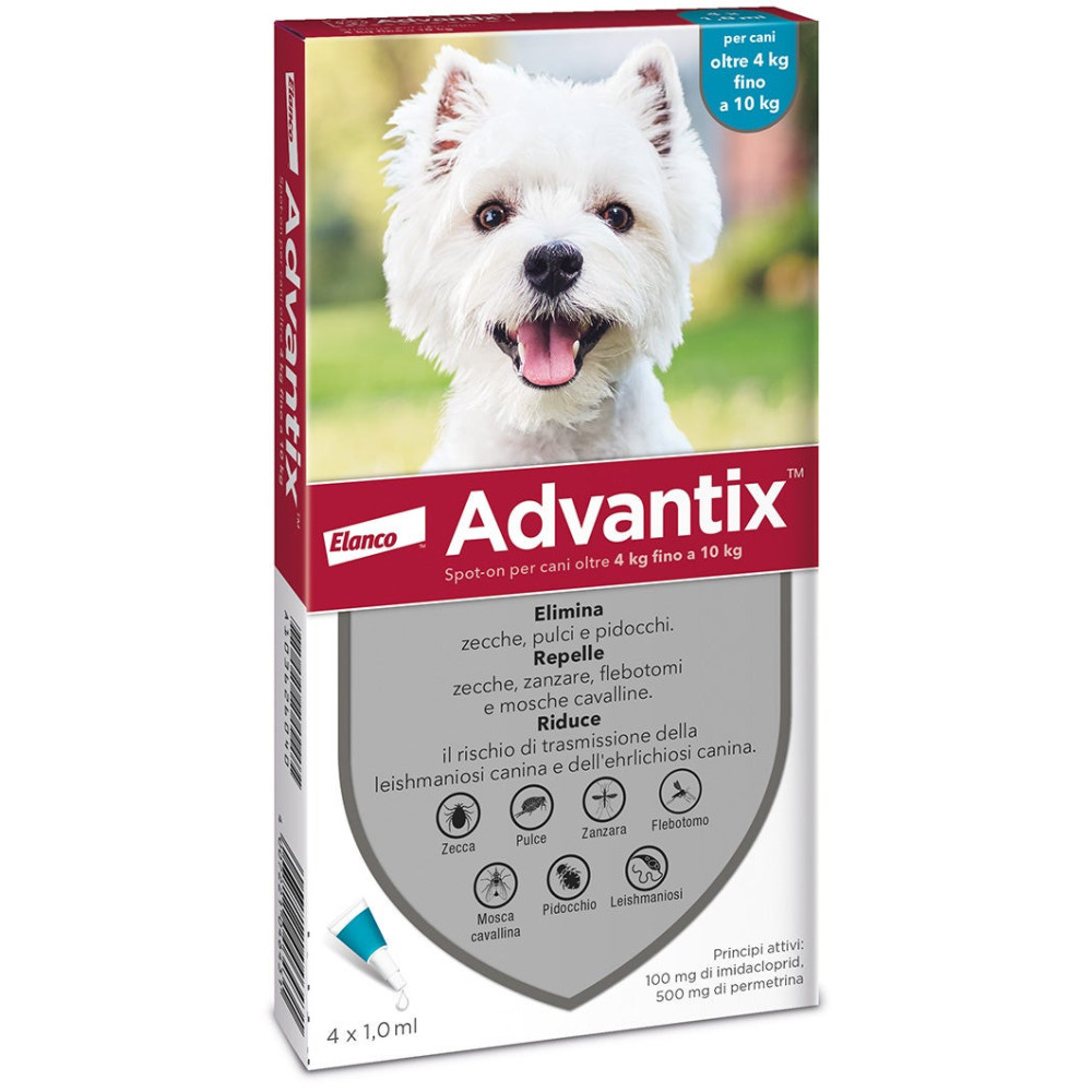 ANTIPARASS. ADVANTIX 4-10KG 4PIP.