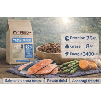 Crocchette Cane Light Senior Grain Free Trota Salmone 12kg My Feed