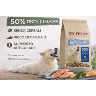 Crocchette Cane Light Senior Grain Free Trota Salmone 2kg My Feed