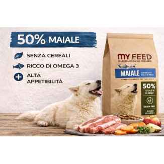 Crocchette Cane Grain Free Maiale 12kg My Feed