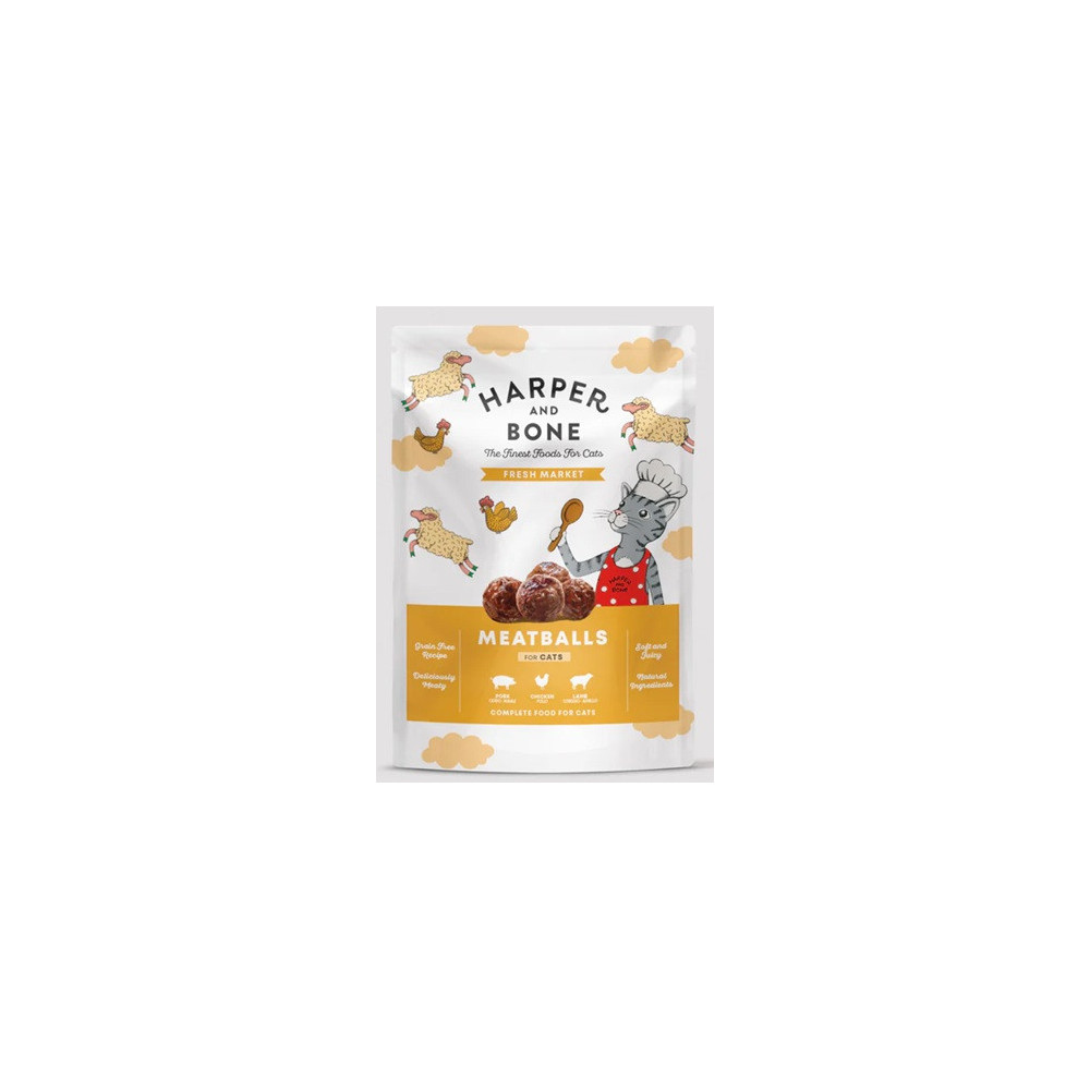 Harper & Bone Polpette Gatto Fresh Market 85g – Umido Multiproteico