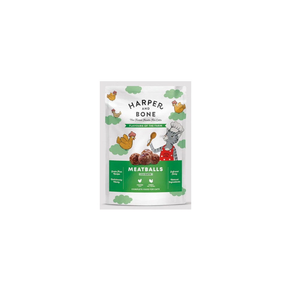 Polpette gatto pollo tacchino 85g Harper & Bone | Hobby Pet