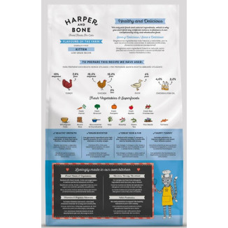 Crocchette gattini pollo tacchino anatra 2kg Harper & Bone | Hobby Pet