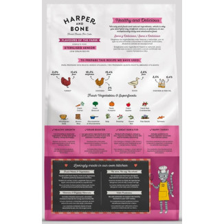 Crocchette gatto sterilizzato senior pollo tacchino 2kg Harper & Bone | Hobby Pet