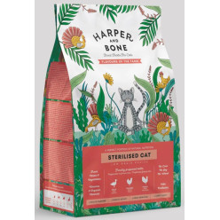 Crocchette gatto sterilizzato pollo tacchino anatra 2kg Harper & Bone | Hobby Pet