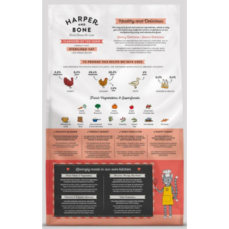 Crocchette gatto sterilizzato pollo tacchino anatra 5kg Harper & Bone | Hobby Pet