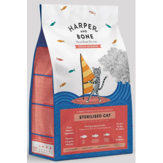 Crocchette gatto sterilizzato tonno salmone 5kg Harper & Bone | Hobby Pet