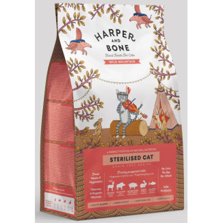 Crocchette gatto sterilizzato cervo cinghiale coniglio 2kg Harper & Bone | Hobby Pet