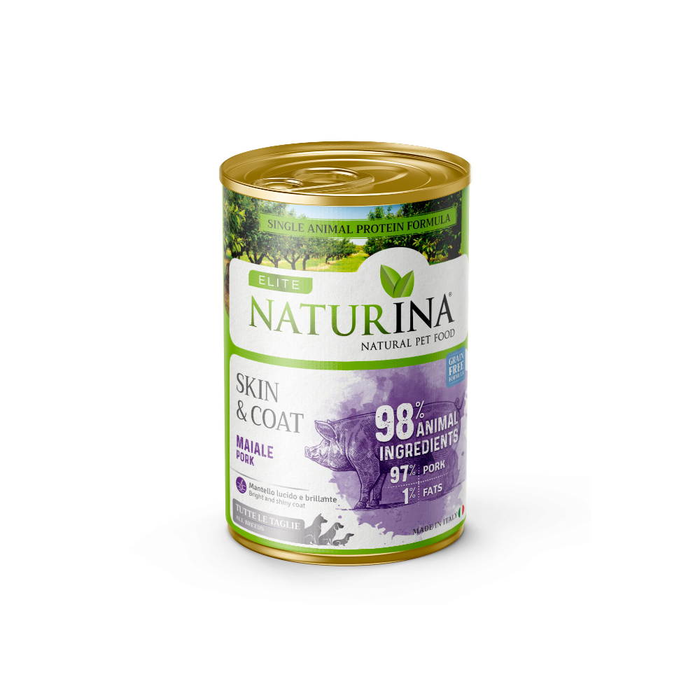 Naturina Elite Skin & Coat Mono Maiale Grain Free 400g