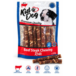 Kid Dog Beef Steak Chewing Rolls 250 g | Snack al manzo
