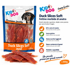 Kid Dog Duck Slices Soft 250 g – Snack all’Anatra per Cani