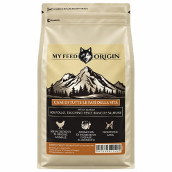 My Feed Origin 80% Pollo, Tacchino, Pesce Bianco e Salmone 10 kg