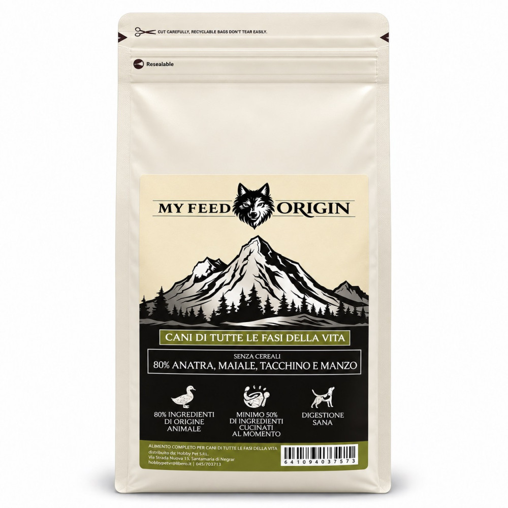 My Feed Origin 80% Anatra, Maiale, Tacchino e Manzo 10 kg