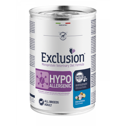 Exclusion Diet Hypoallergenic Pesce E Patate Umido 400gr Articoli Per Animali Vendita Online Acquari Alimenti Ed Accessori Per Cani Gatti Crocchette Pesci Tropicali Roditori Uccellini Acquariologia