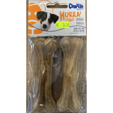 Snack per cani in pelle bovina 2 pezzi 100gr lunghezza 13cm